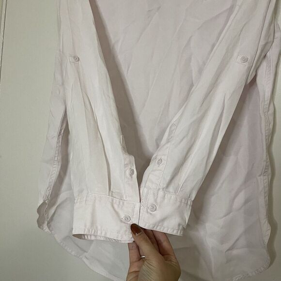 ARITZIA babaton light pink button down utility blouse top size Small - Picture 5 of 5